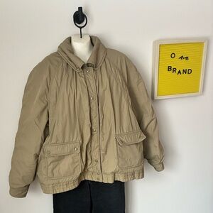 Women's Tan Puffer Jacket
